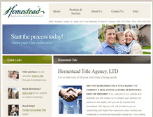 Tablet Screenshot of homesteadtitle.com